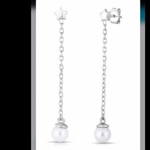 Sphera Milano 14K White Gold⭐️ Stud Pearl Earrings